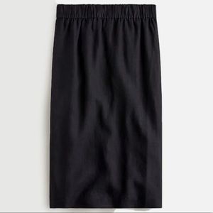 J. crew pull on linen skirt - Black, XS. NWT